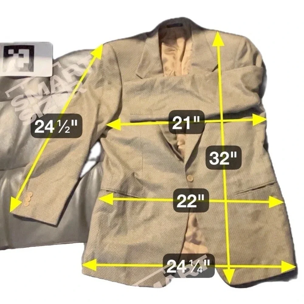Linea Trussini Nuova Brown Micro Pattern Wool‎ Blazer, Men's 40R Sport Coat